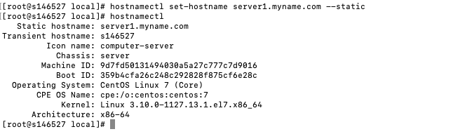 How to Change Hostname in CentOS 7 2 hostnamectl hostname update
